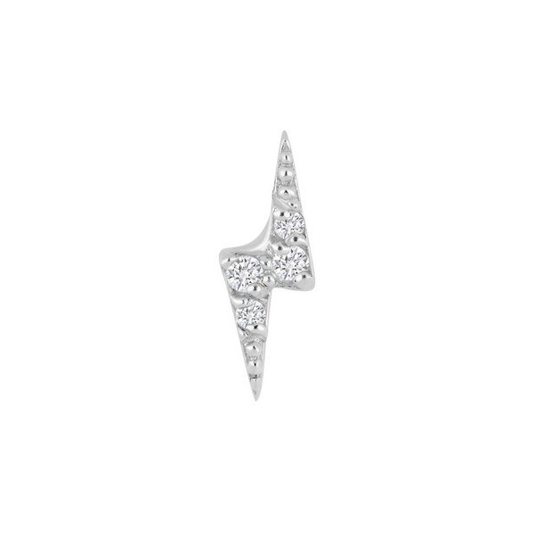 Nordahl Jewellery - PIERCE52 Labret ørestik m. lyn i sølv 314 014CZ9